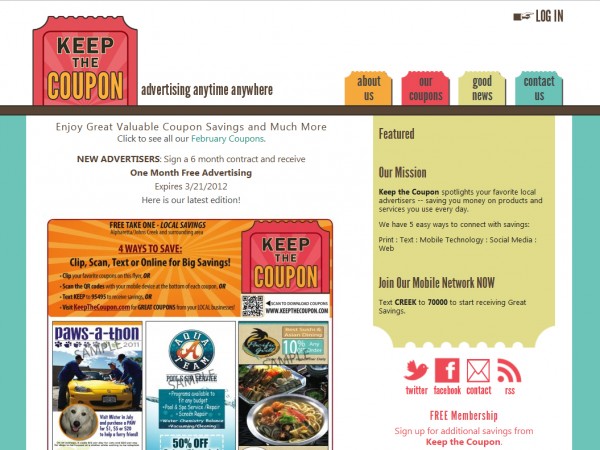 Website for KeepTheCoupon