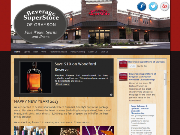 New Website for a new location: Beverage Superstore of Grayson